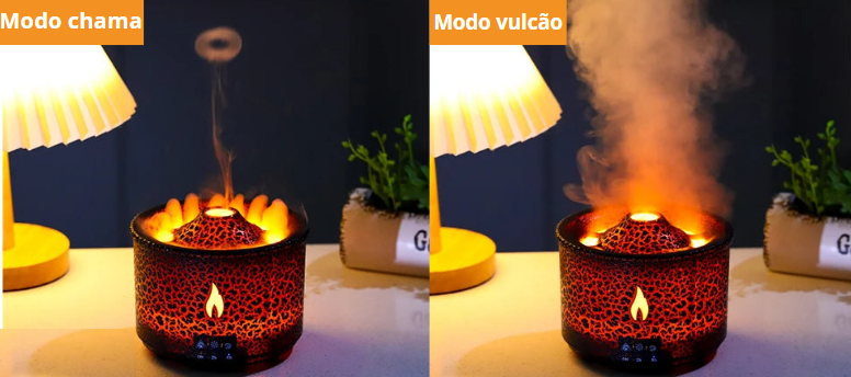 Umidificador de Chama Vulcânica - VulcanoMist™