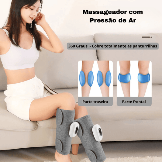 Massageador de Panturrilha com Compressão de Ar